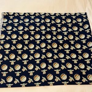 Navy blue The Mandalorian cotton fabric